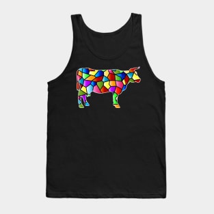 Cow Colorful Piece Tank Top